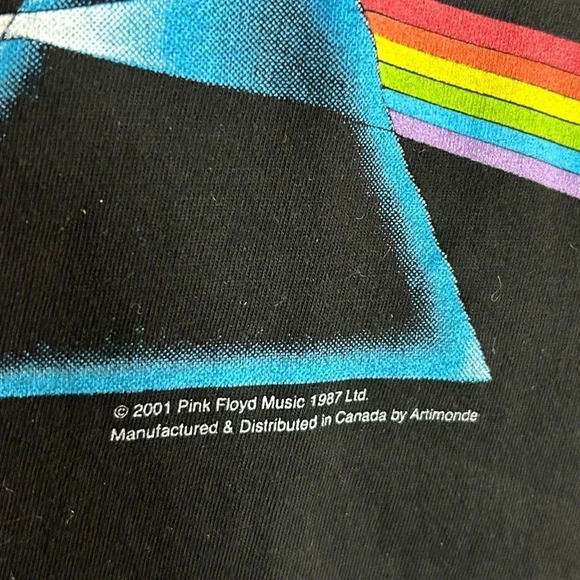 2001 Pink Floyd Dark Side Of The Moon Shirt Size L - Picture 3 of 4